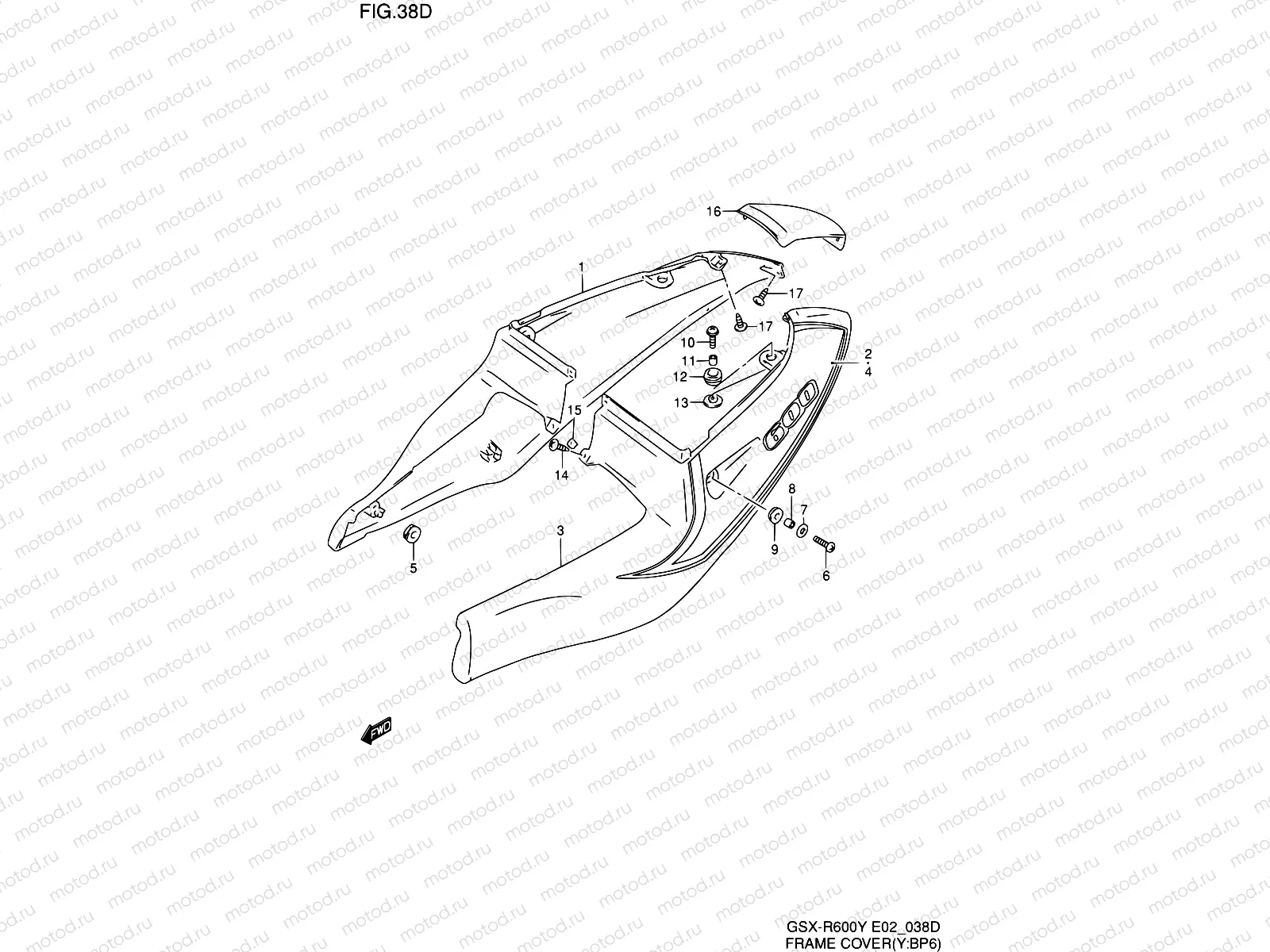 38D - FRAME COVER (MODEL Y FOR BP6)