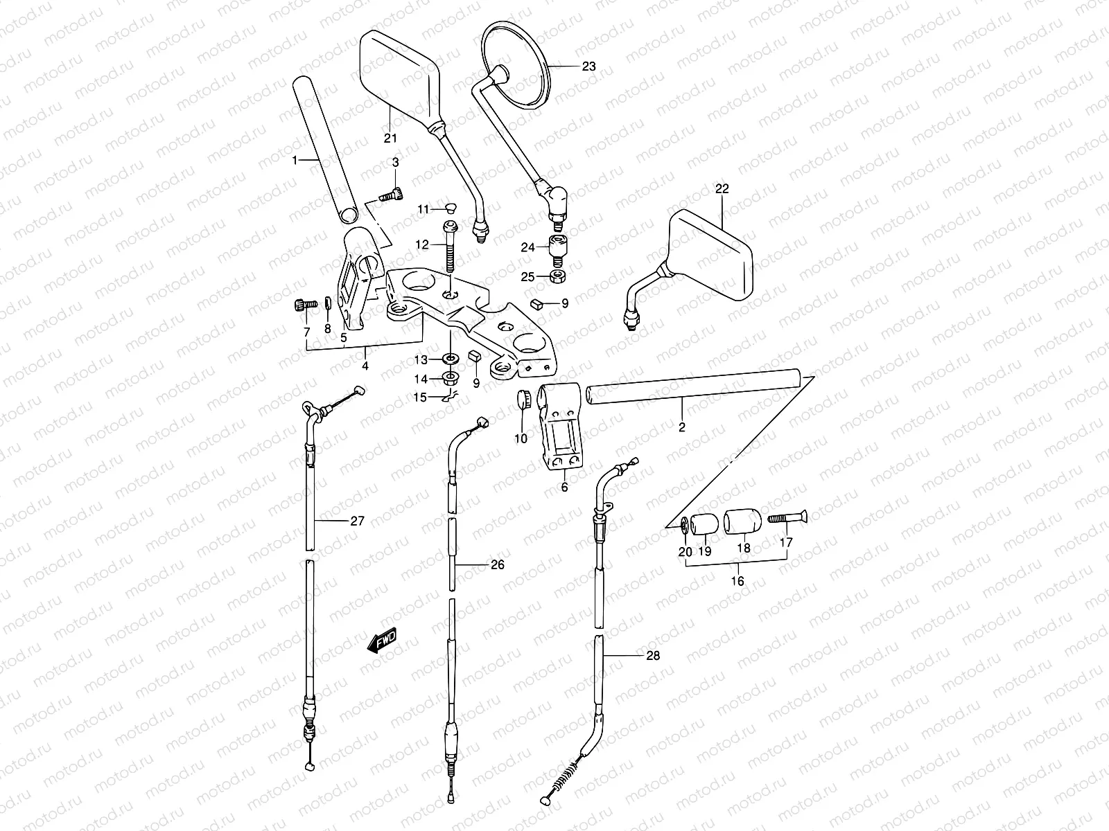 38D - HANDLEBAR (MODEL T)