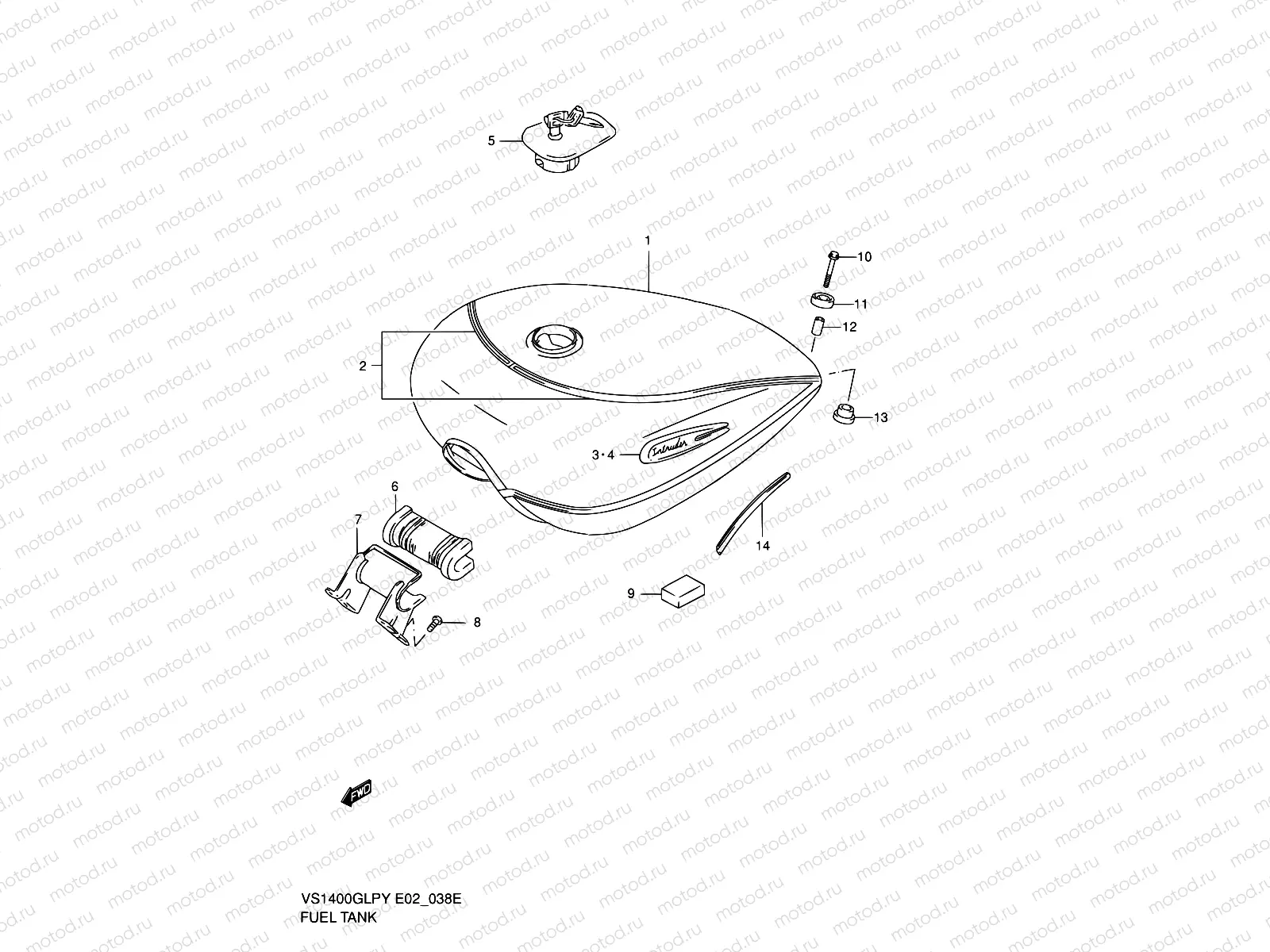 38E - FUEL TANK (MODEL K2)