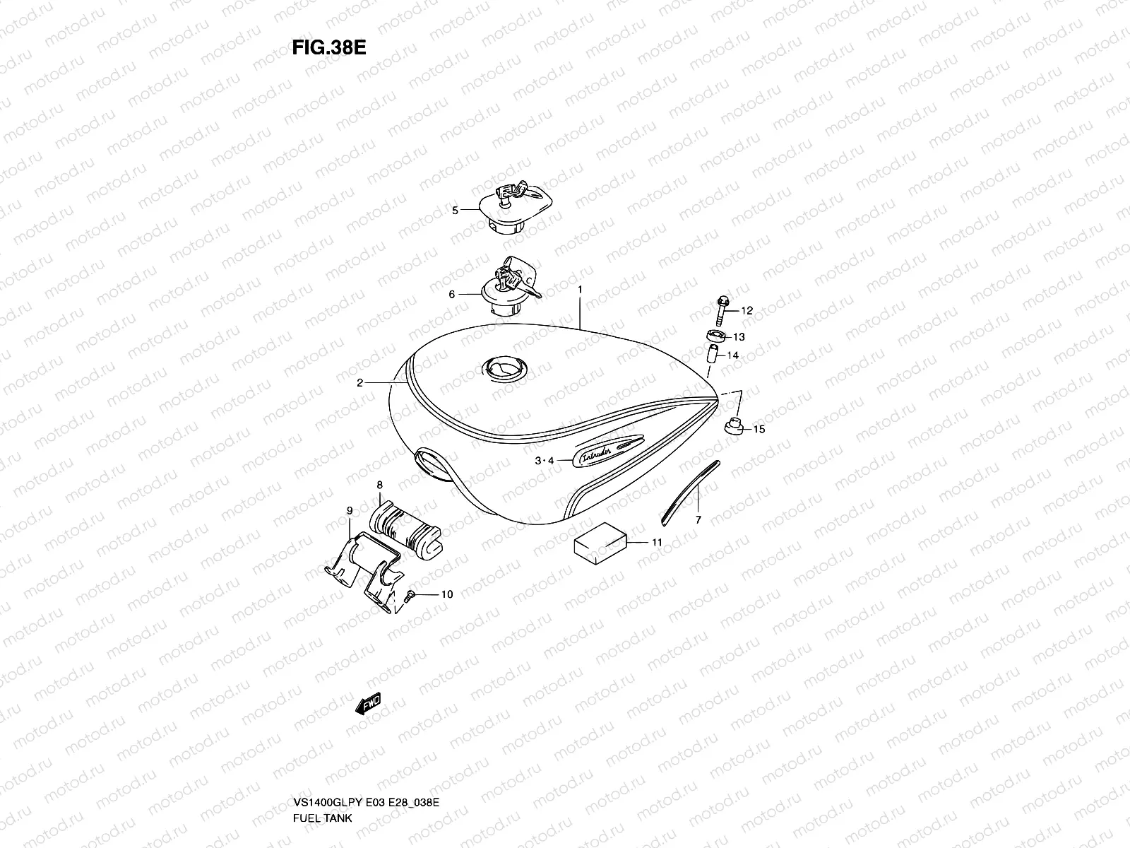 38E - FUEL TANK (MODEL K3)