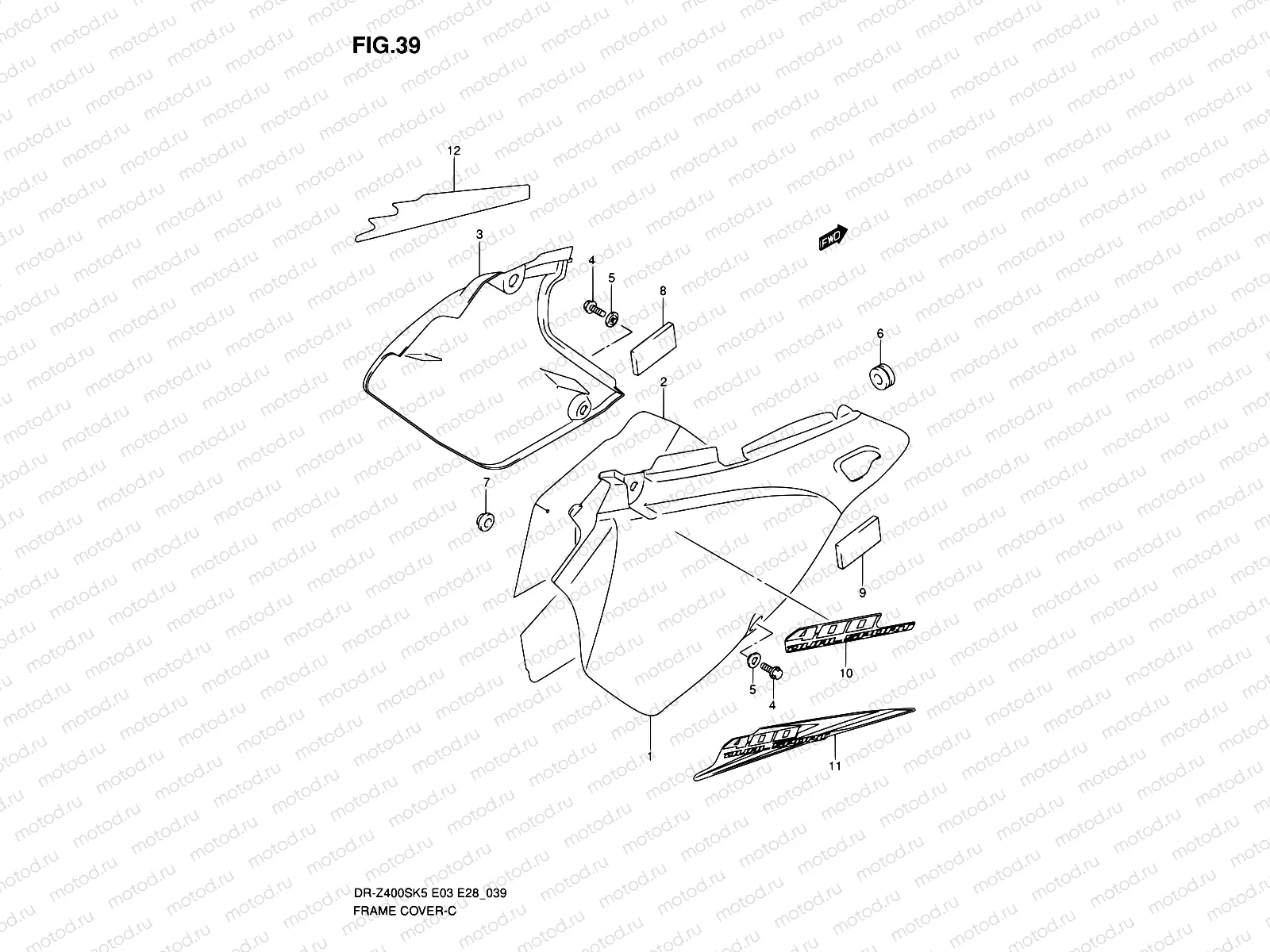 39 - FRAME COVER (MODEL K5/K6/K7/K8)