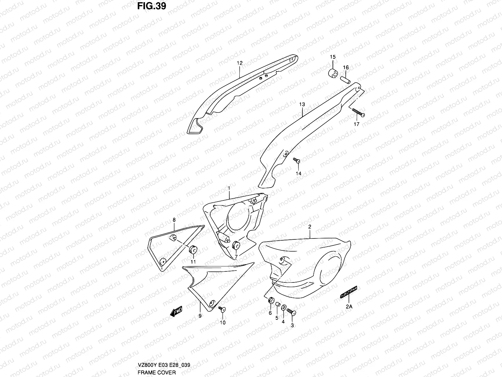 39 - FRAME COVER (MODEL V/W/X/Y/K1)