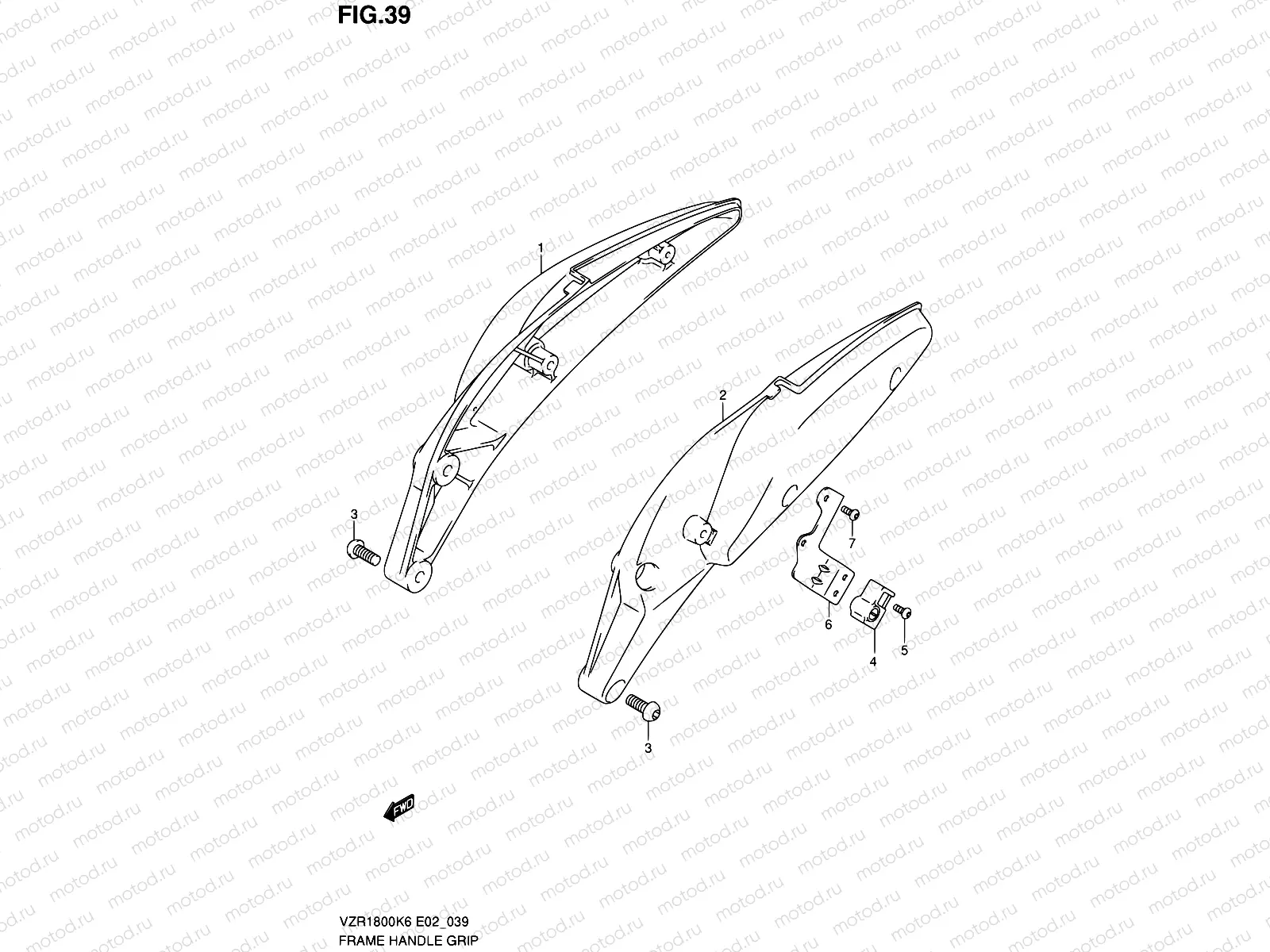 39 - FRAME HANDLE GRIP (MODEL K6/K7)