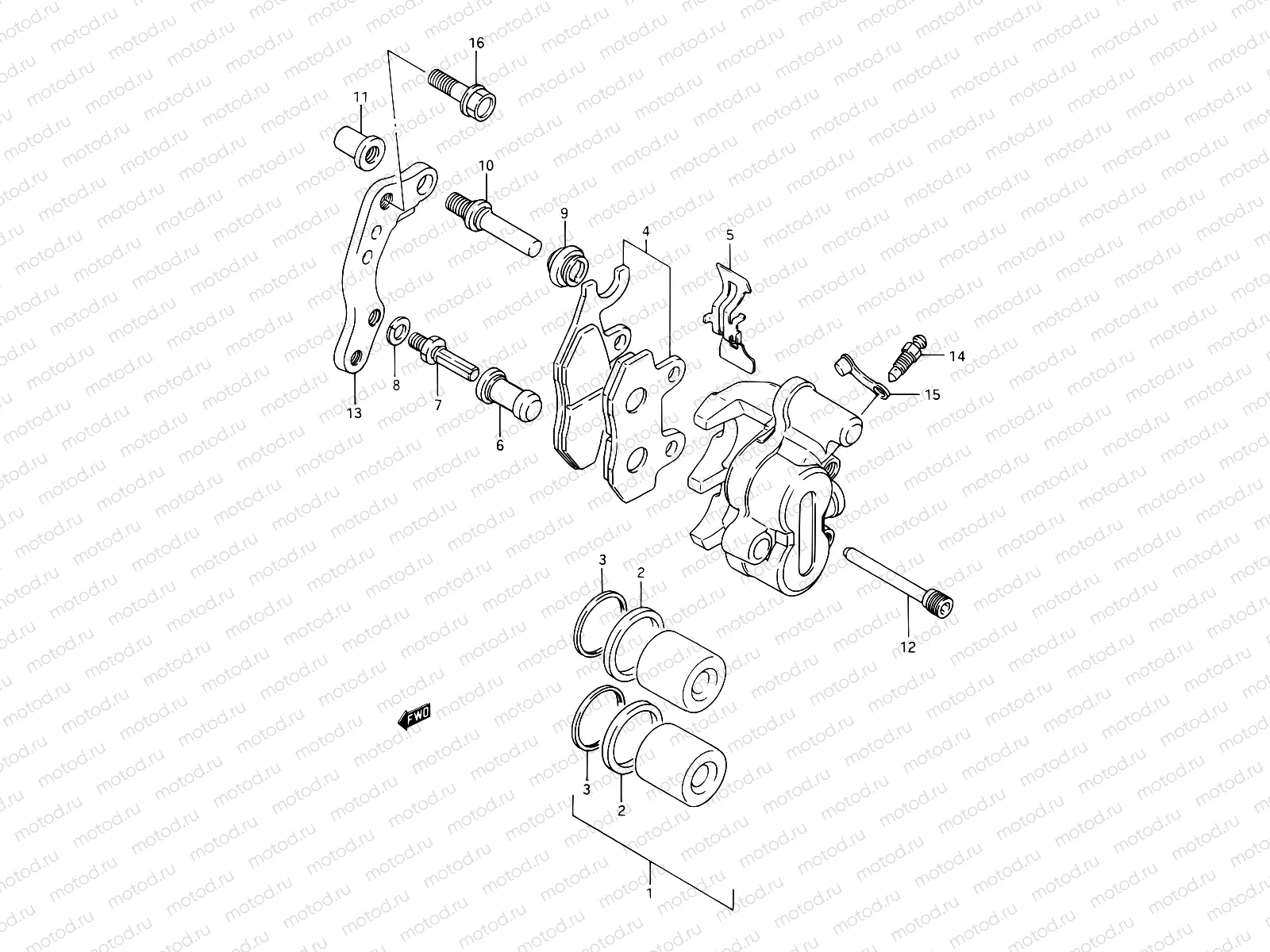 39 - FRONT CALIPER (MODEL L/M)