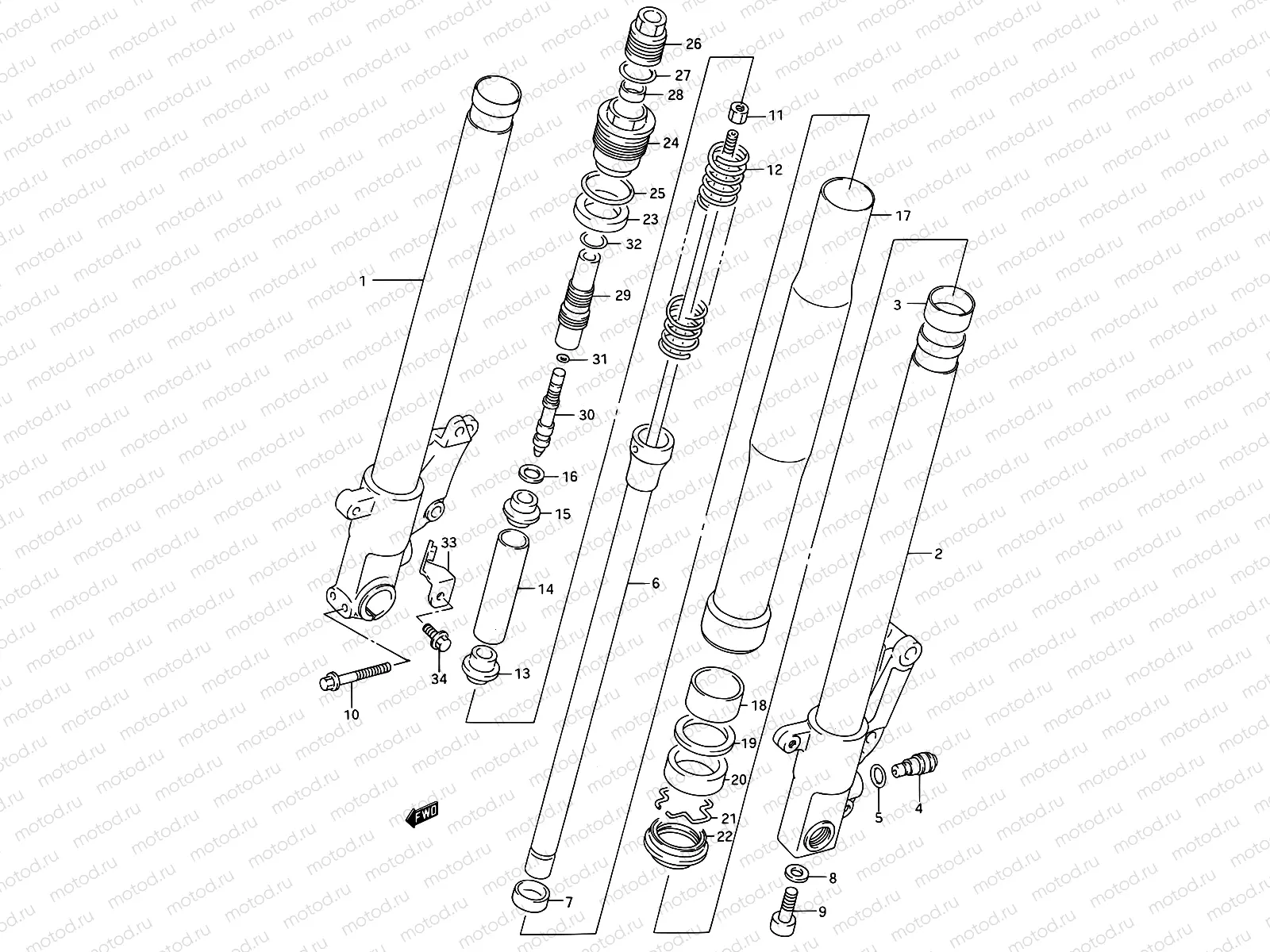 39 - FRONT DAMPER (MODEL N/P)