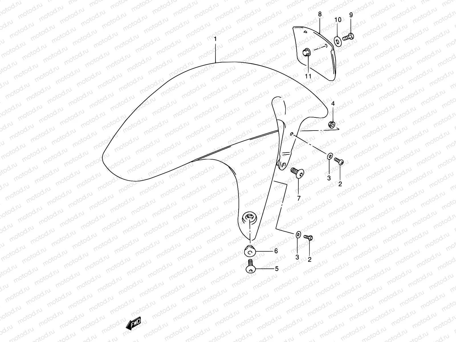 39 - FRONT FENDER (MODEL P/R)