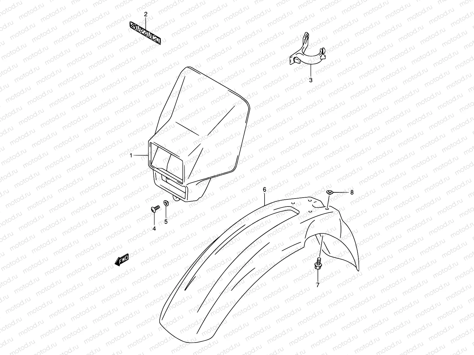 39 - FRONT FENDER (MODEL Y/K1)