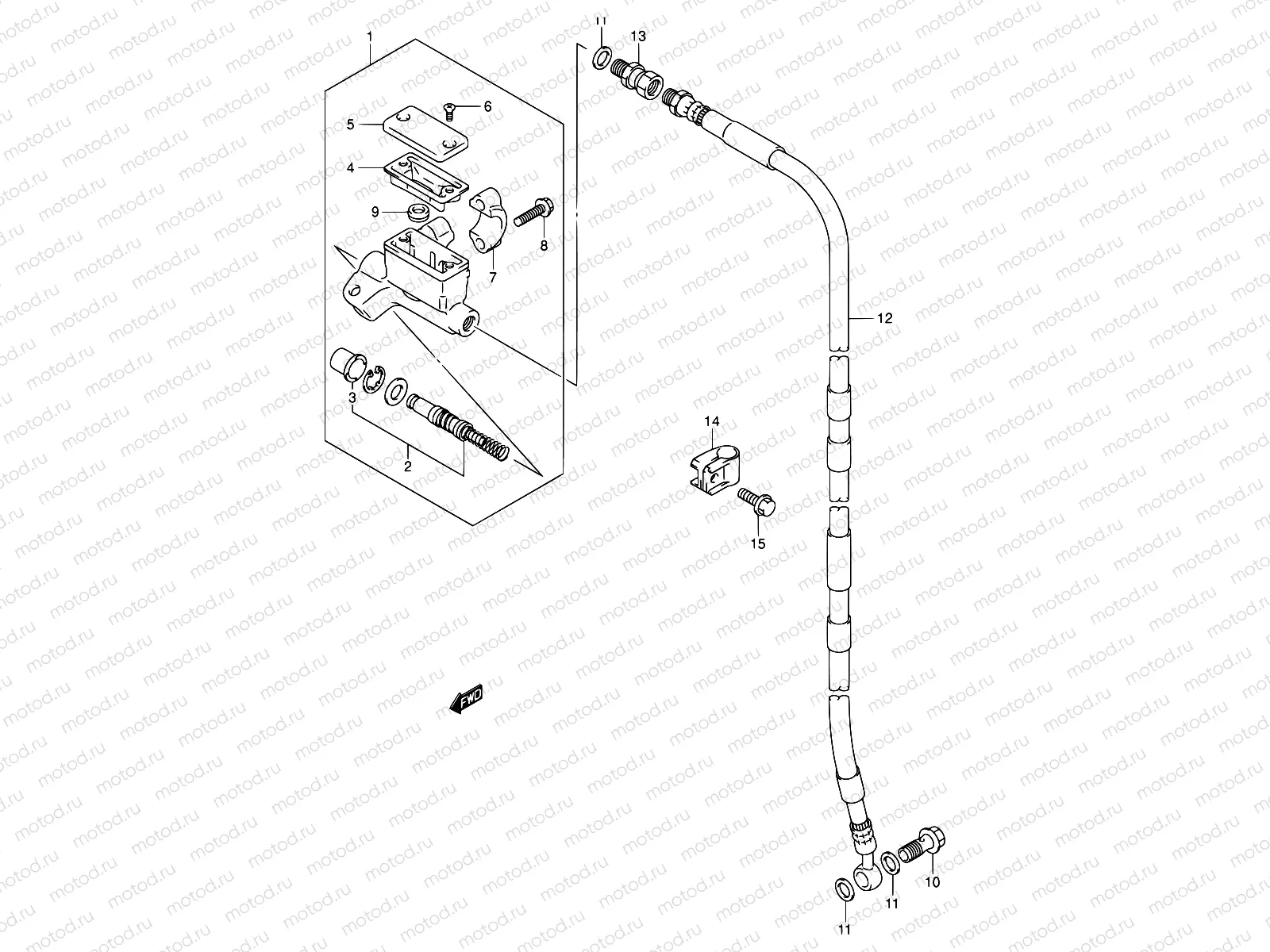 39 - FRONT MASTER CYLINDER (DR-Z125LK3/LK4/LK5/LK6/LK7)