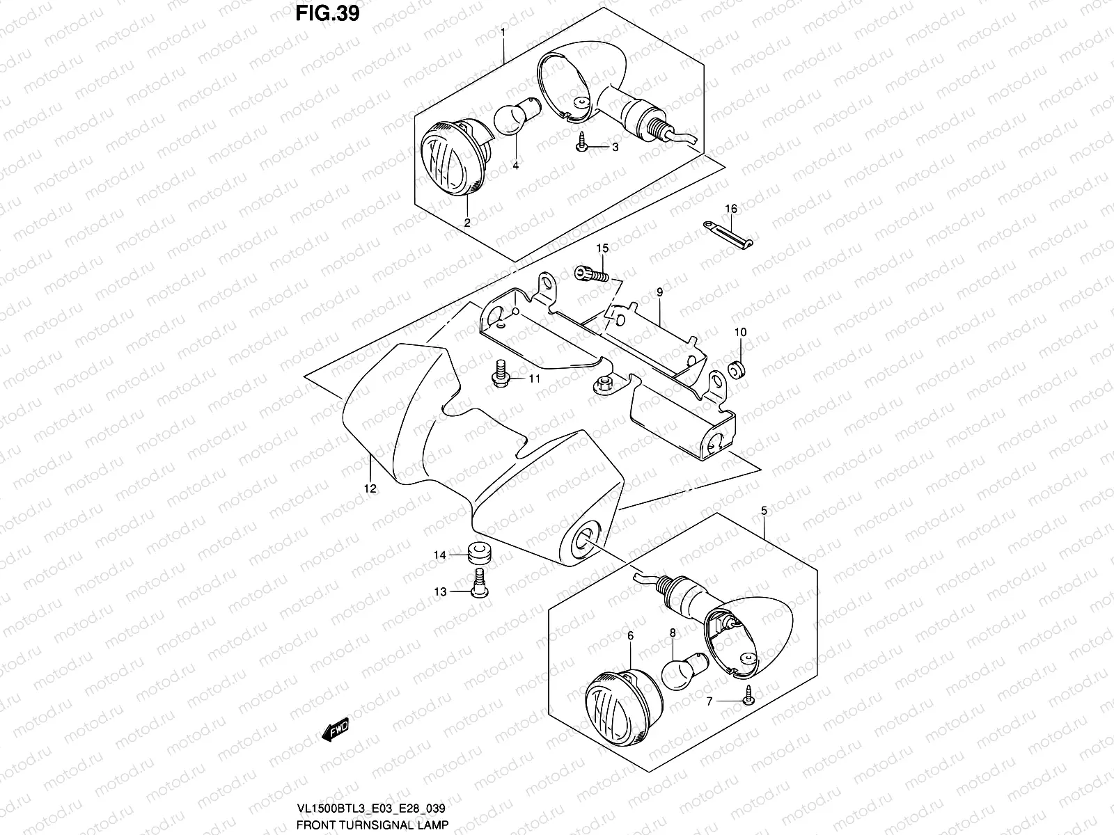 39 - FRONT TURNSIGNAL LAMP