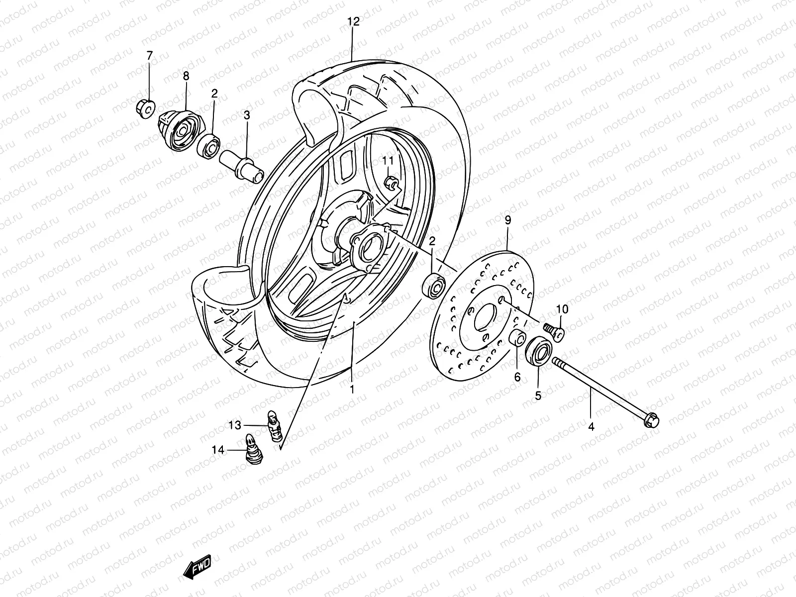 39 - FRONT WHEEL