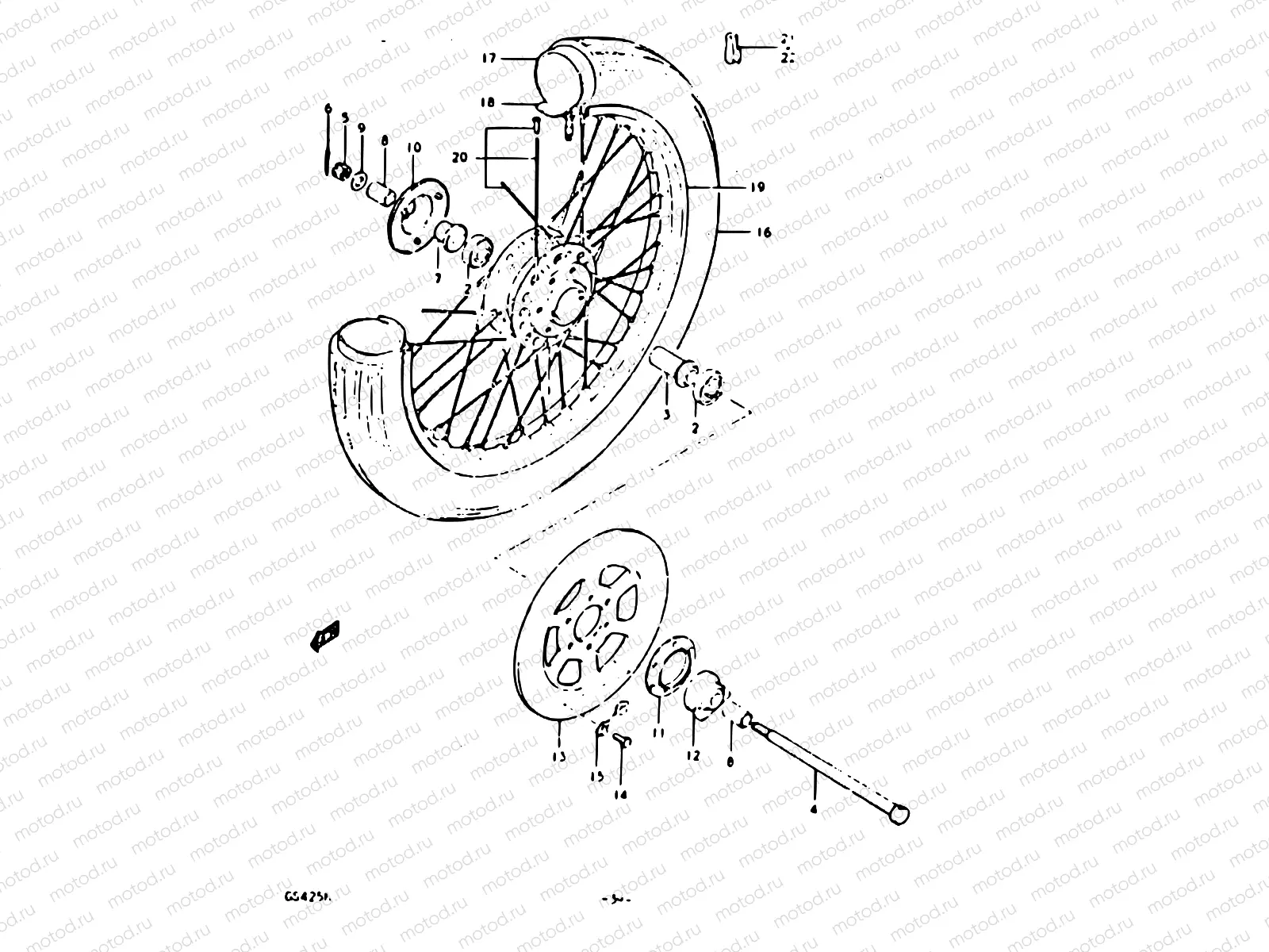 39 - FRONT WHEEL (GS425N)