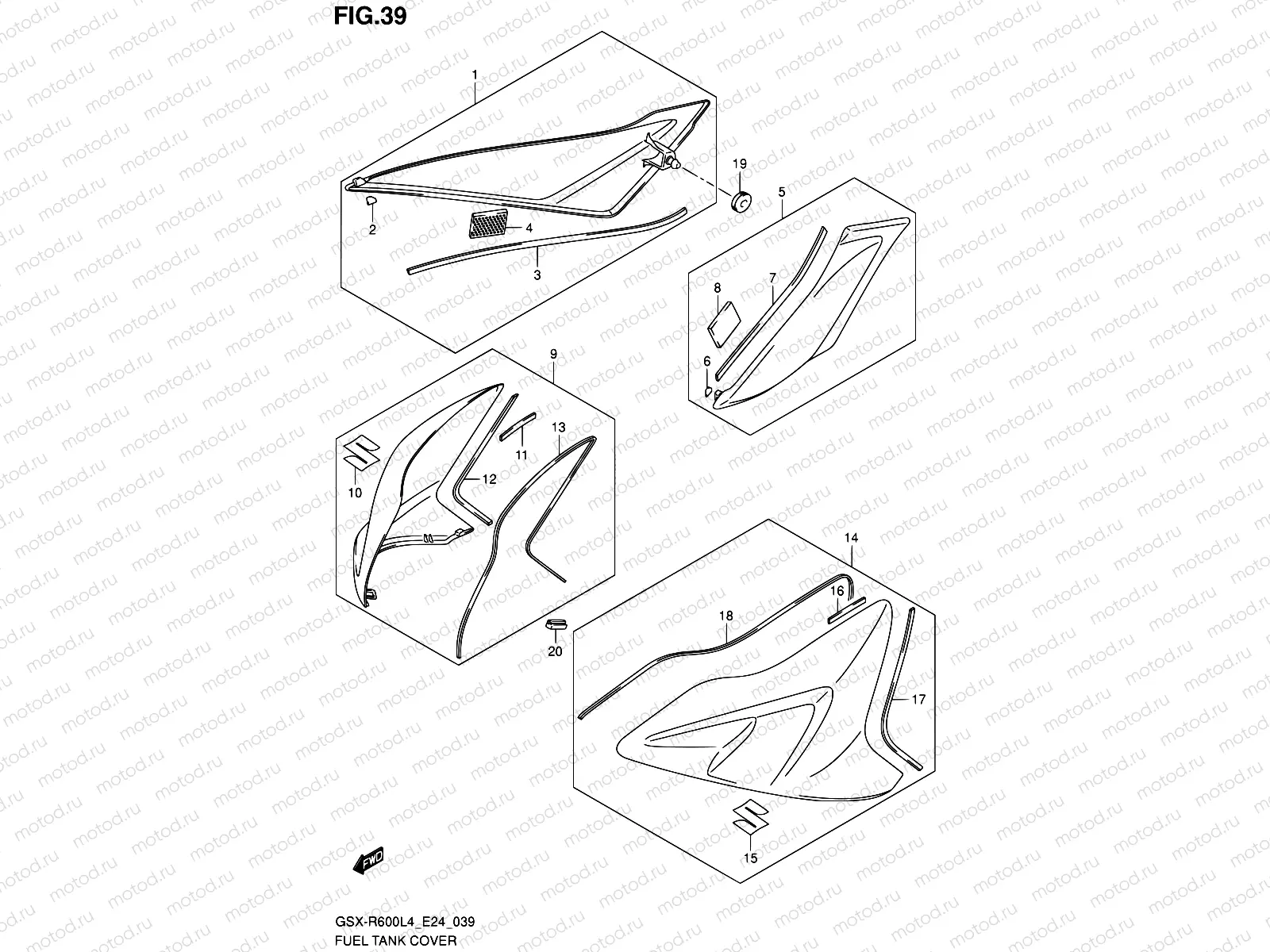 39 - FUEL TANK COVER