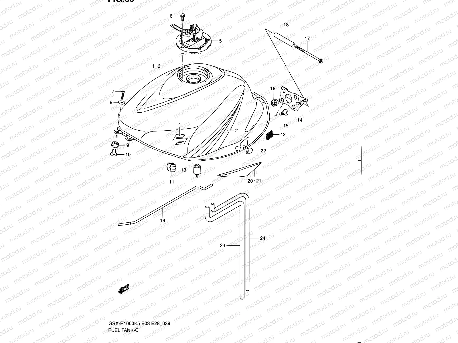 39 - FUEL TANK (GSX-R1000K5)