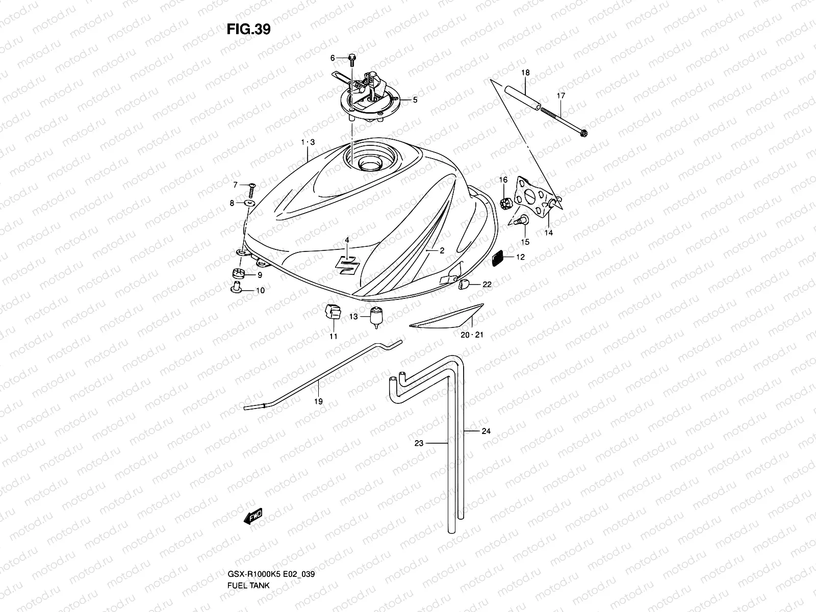 39 - FUEL TANK (GSX-R1000K5 E02,E19)