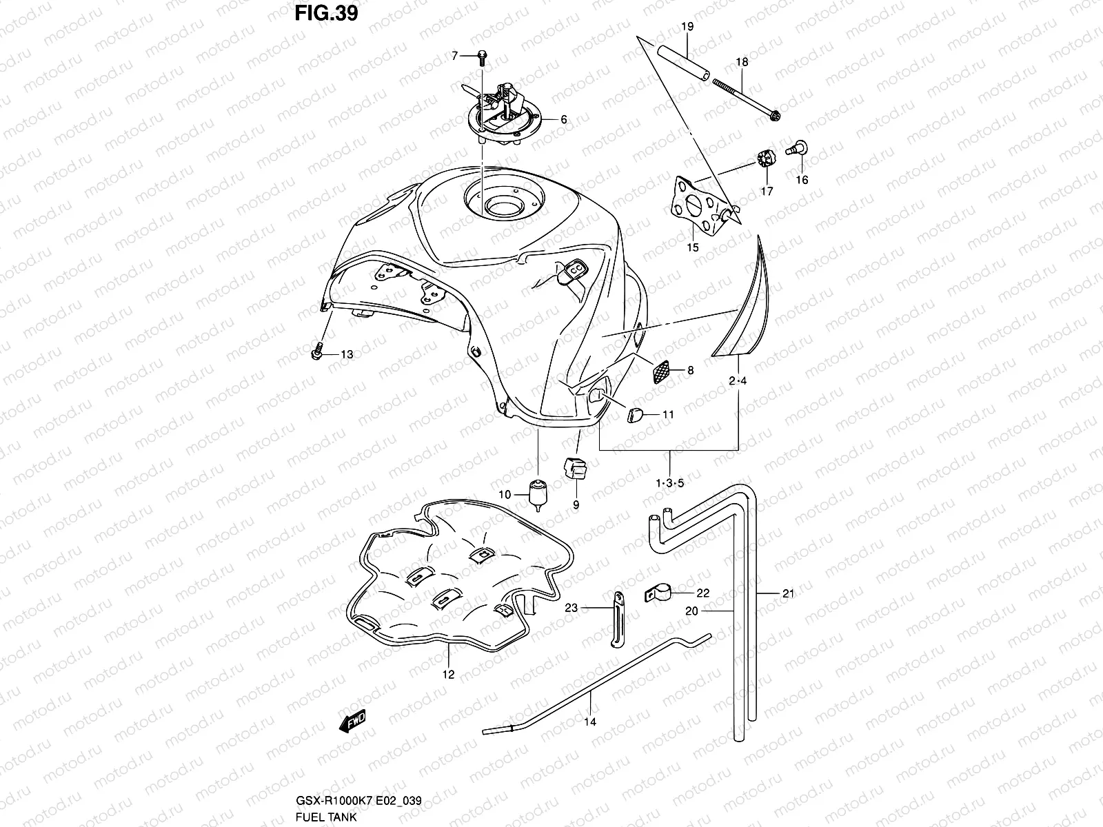 39 - FUEL TANK (GSX-R1000K7 E02,E19,E51)