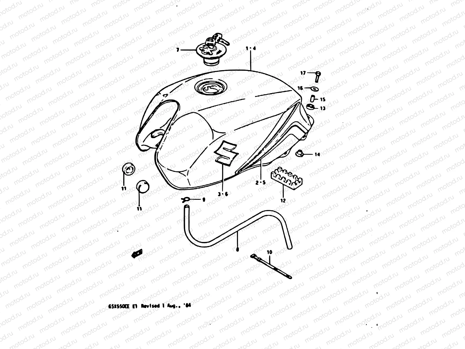 39 - FUEL TANK (GSX550EE)