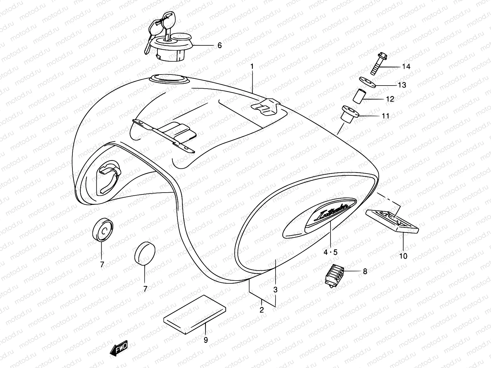 39 - FUEL TANK (MODEL K1)