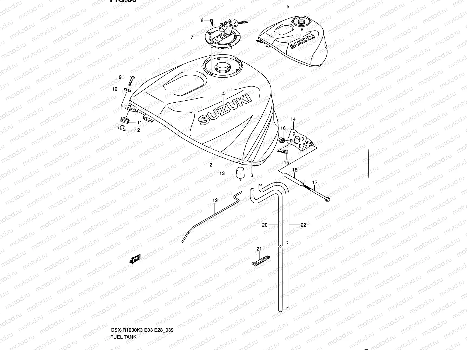 39 - FUEL TANK (MODEL K3)