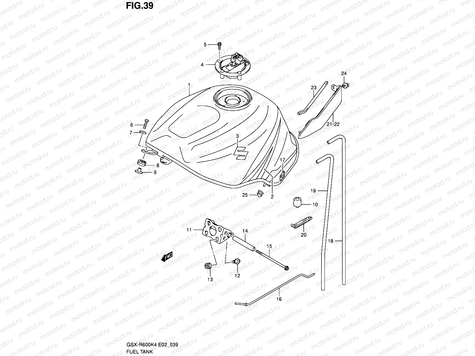 39 - FUEL TANK (MODEL K4)