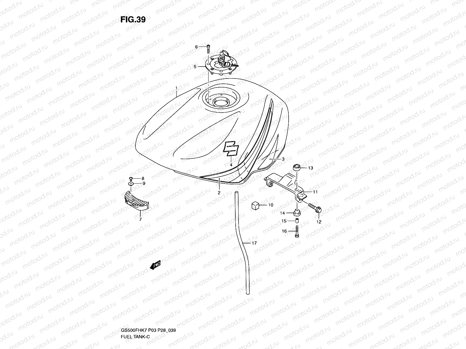 39 - FUEL TANK (MODEL K7)