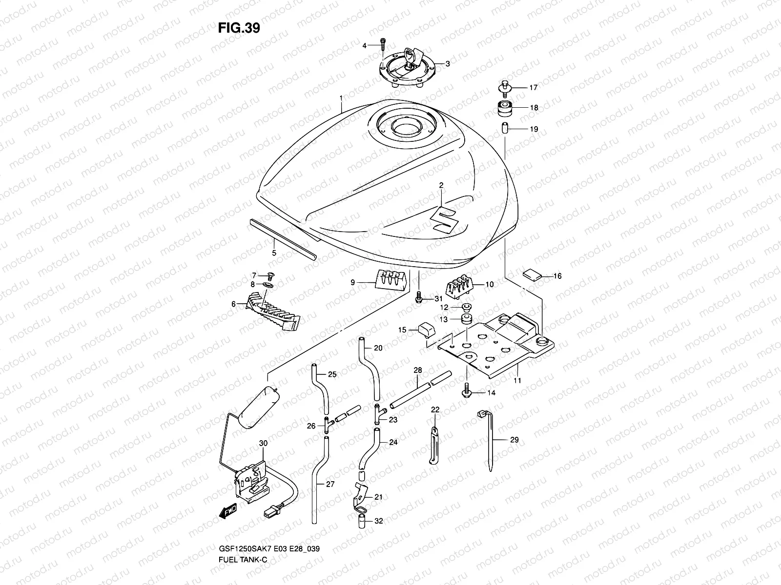 39 - FUEL TANK (MODEL K7/K8)