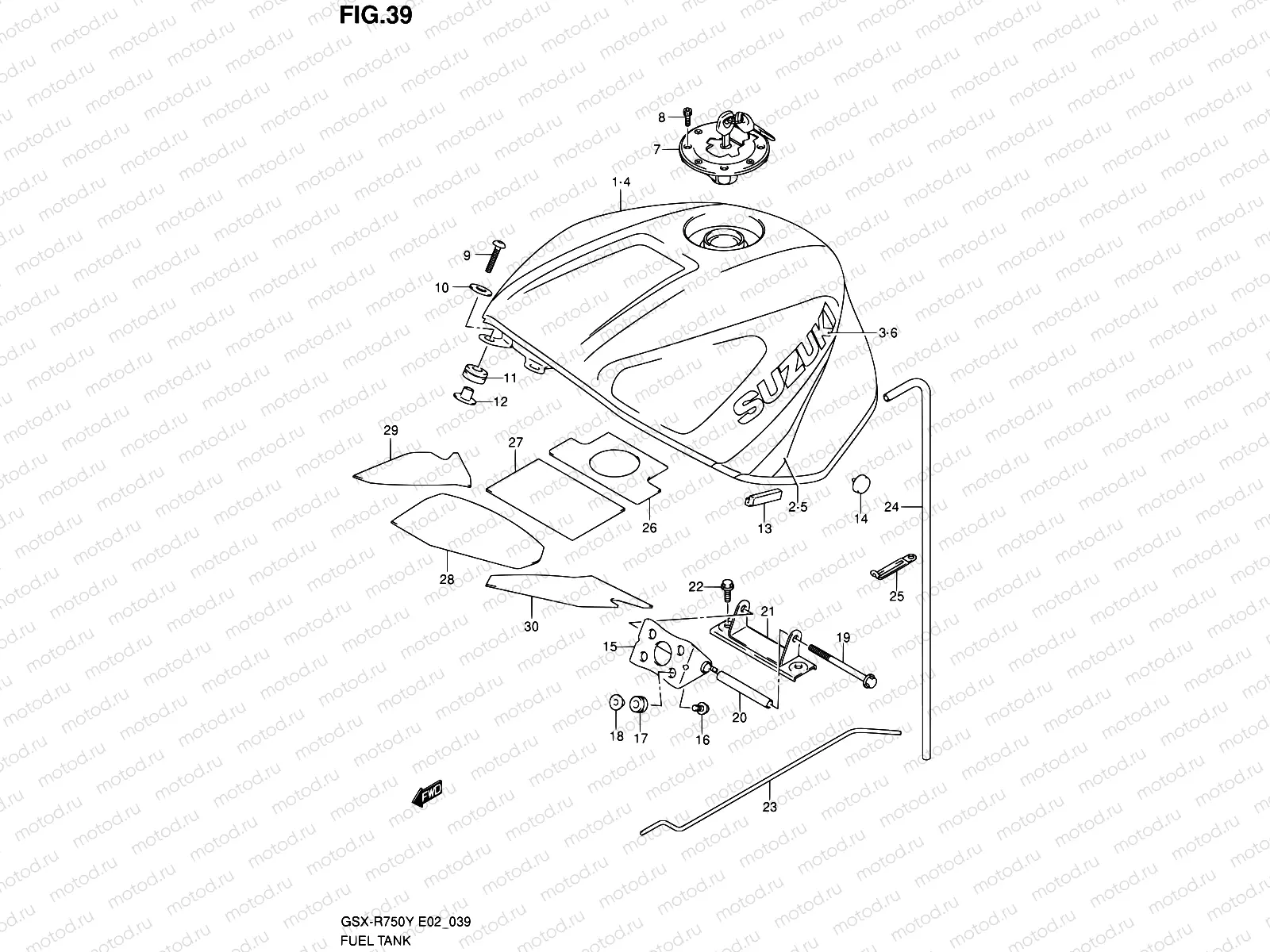 39 - FUEL TANK (MODEL Y)