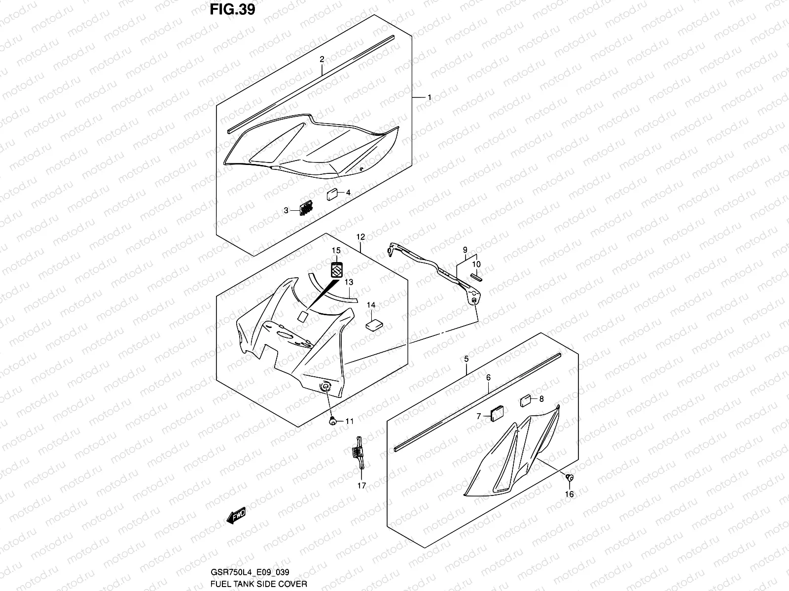 39 - FUEL TANK SIDE COVER