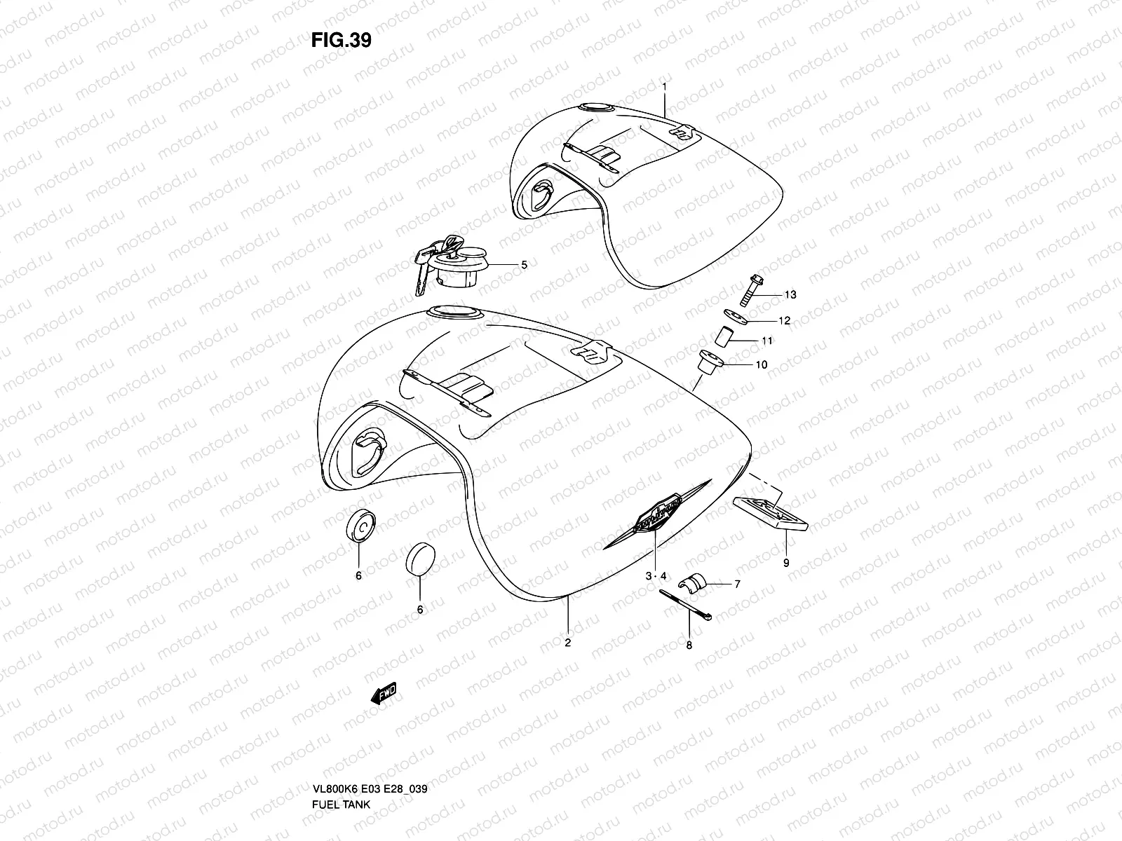 39 - FUEL TANK (VL800K6/TK6)