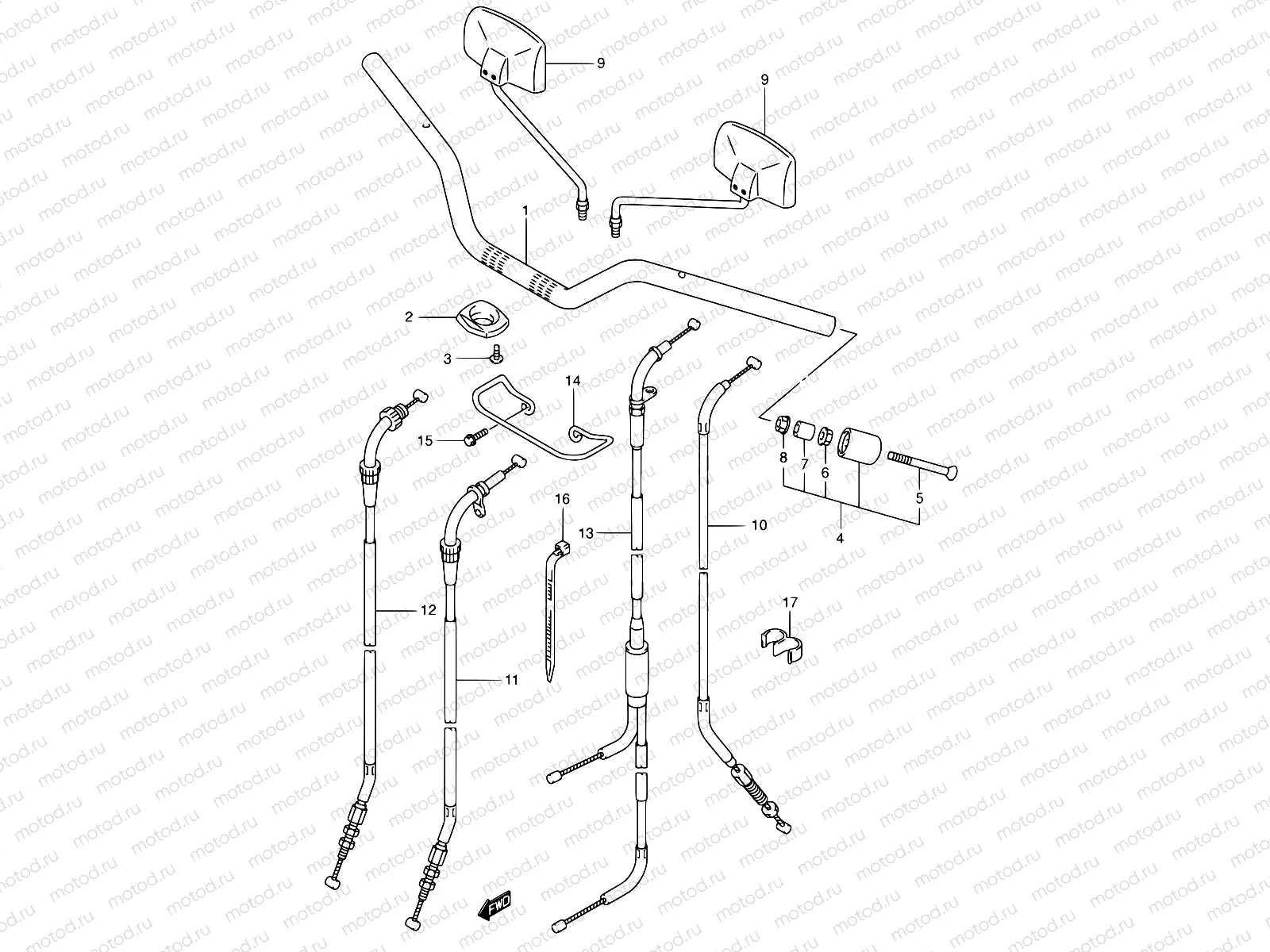 39 - HANDLE BAR (SV650X/Y/K1/K2)