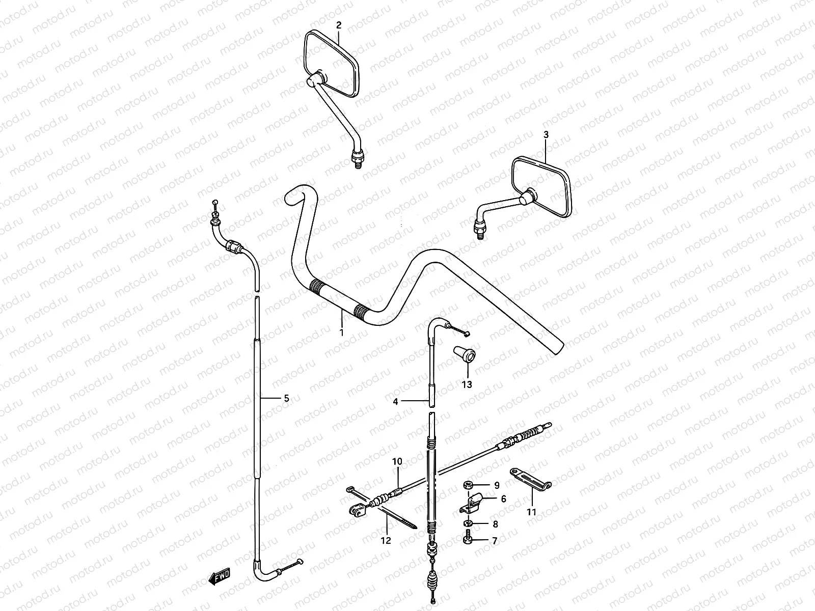 39 - HANDLEBAR - CONTROL CABLE (LS650PG/PJ/PK/PL,MODEL M/N/P)