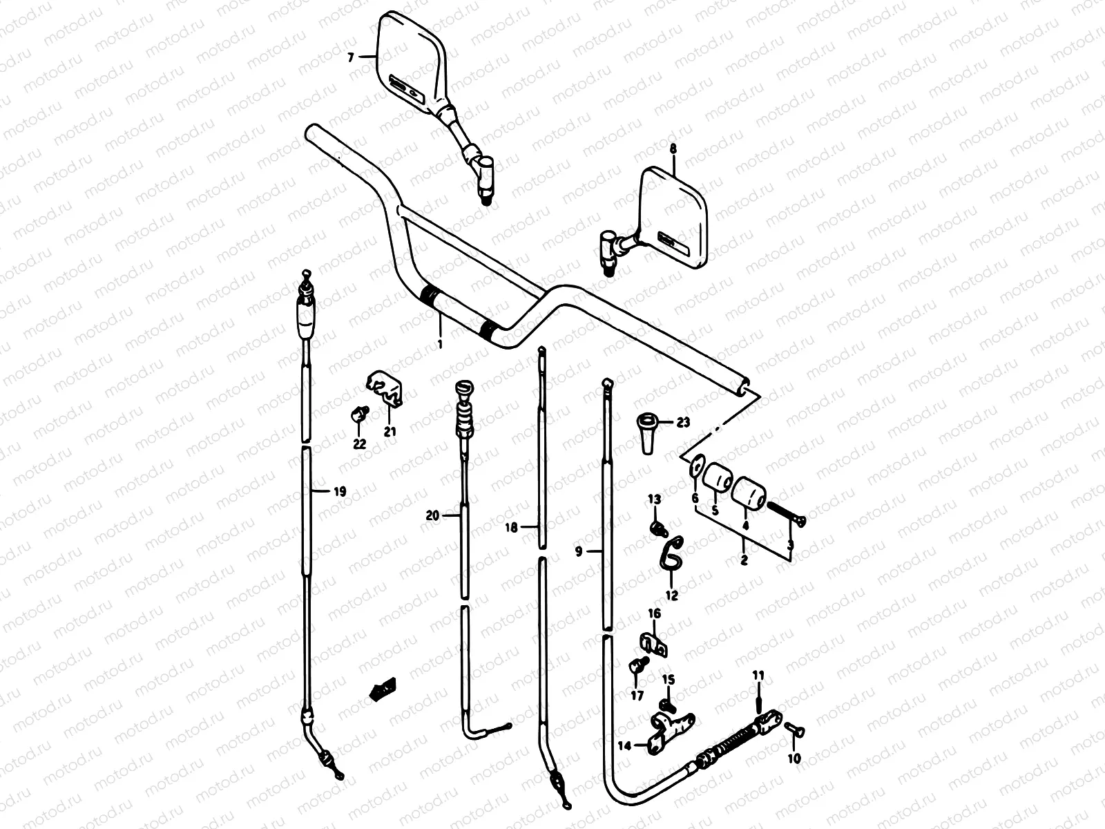 39 - HANDLEBAR (MODEL L)