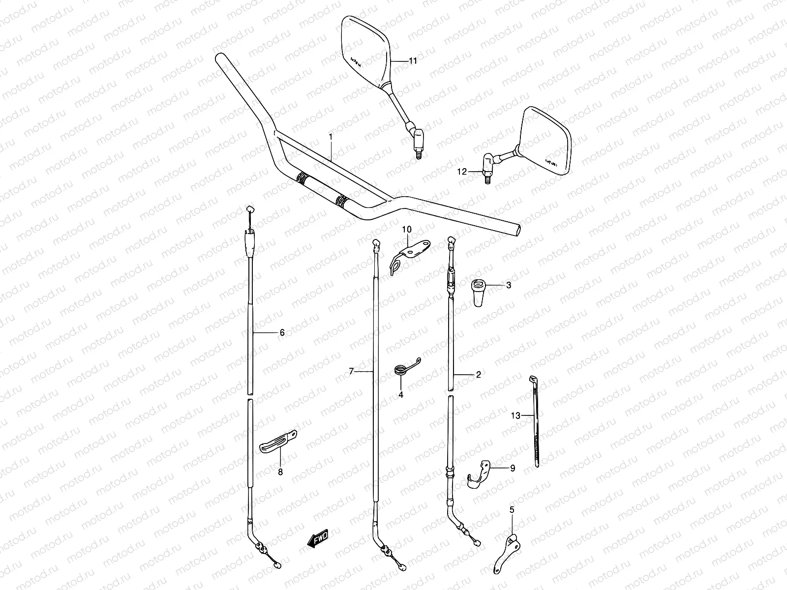 39 - HANDLEBAR (MODEL L/M,MODEL N/P/R E24)