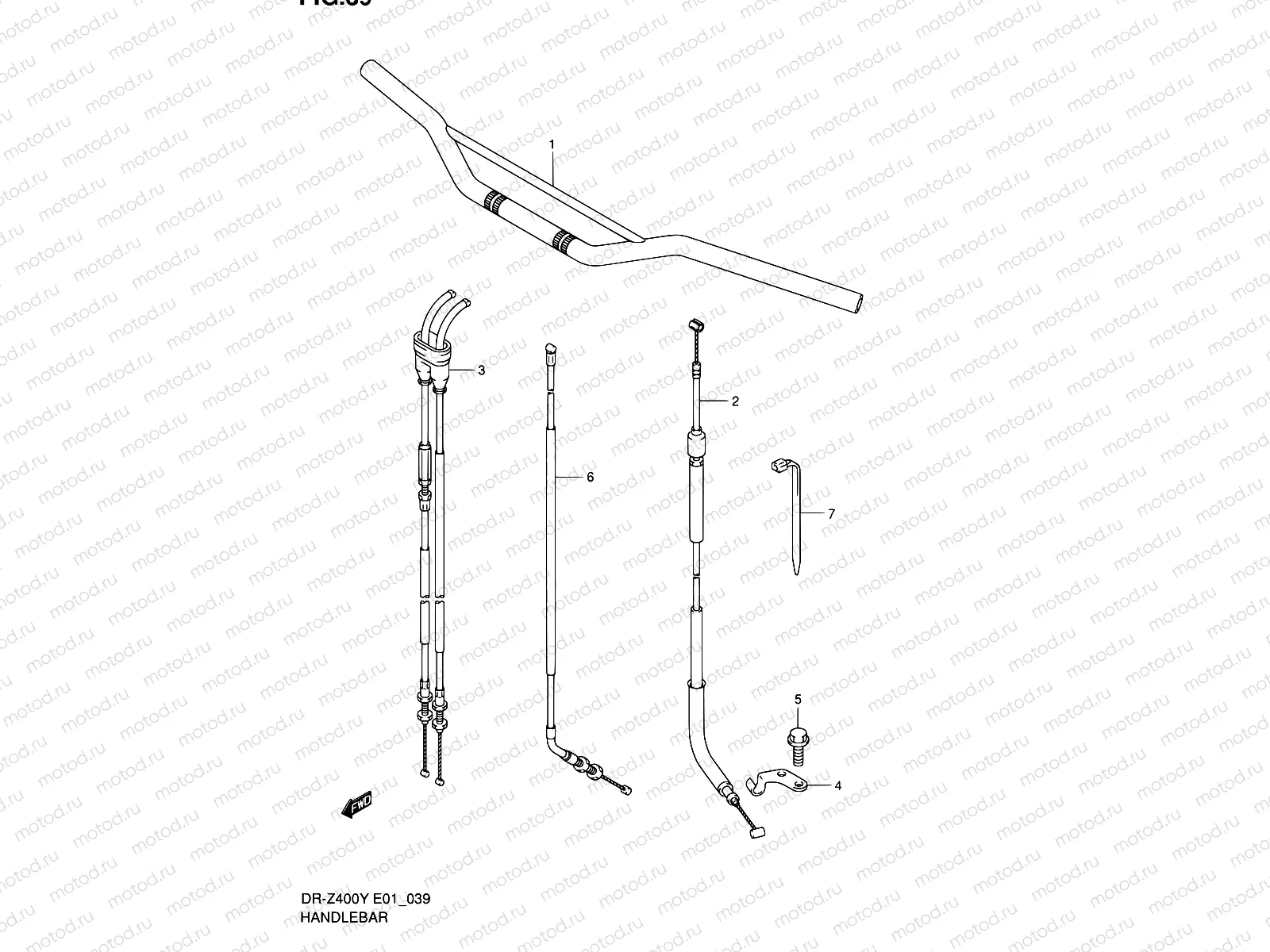 39 - HANDLEBAR (WITH OUT E24)