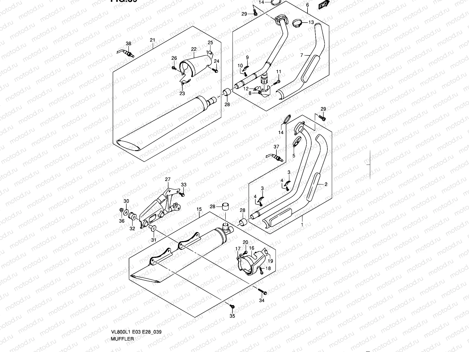 39 - MUFFLER (VL800L1 E33)