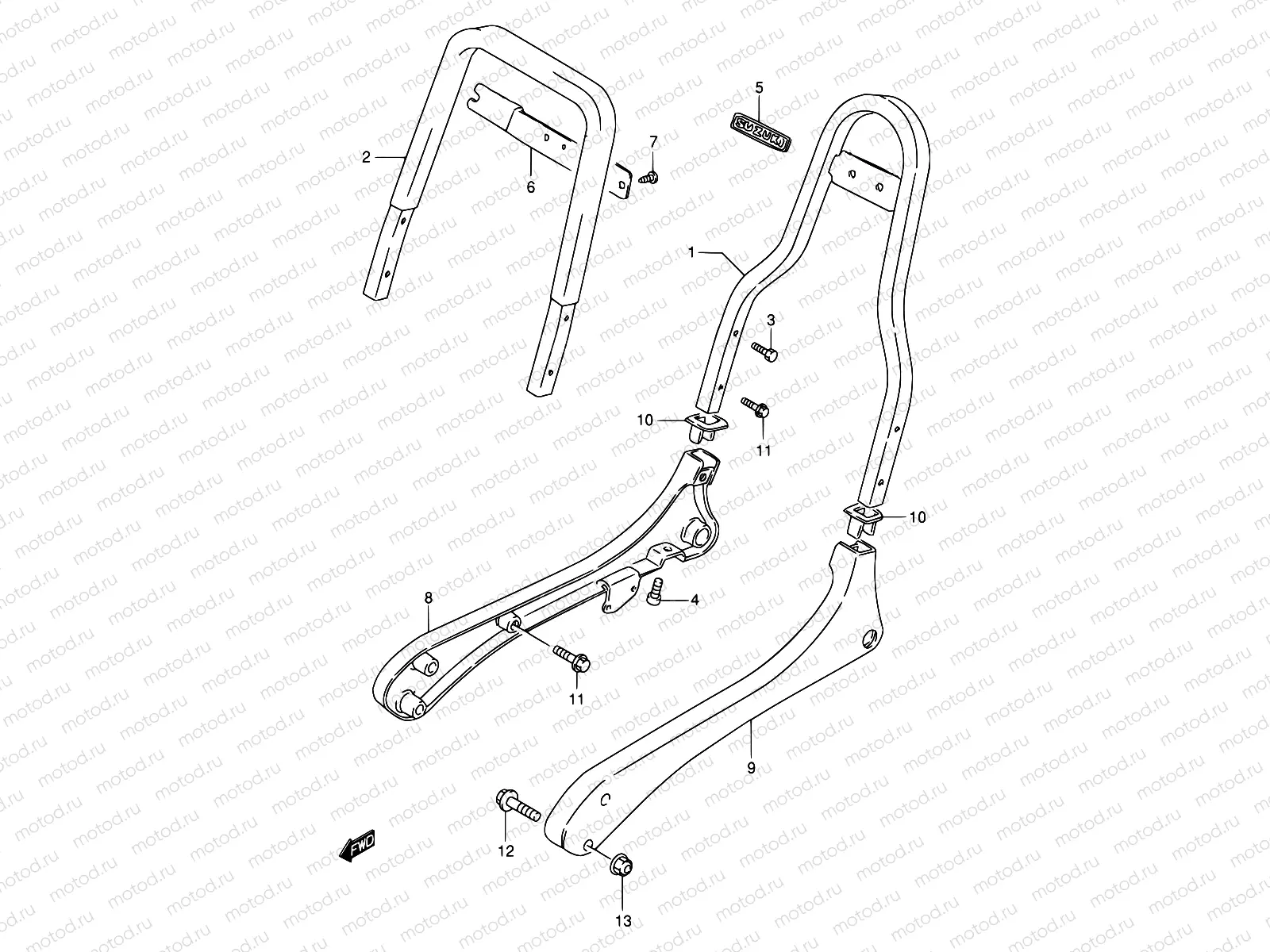 39 - PILLION HANDLE (MODEL T)