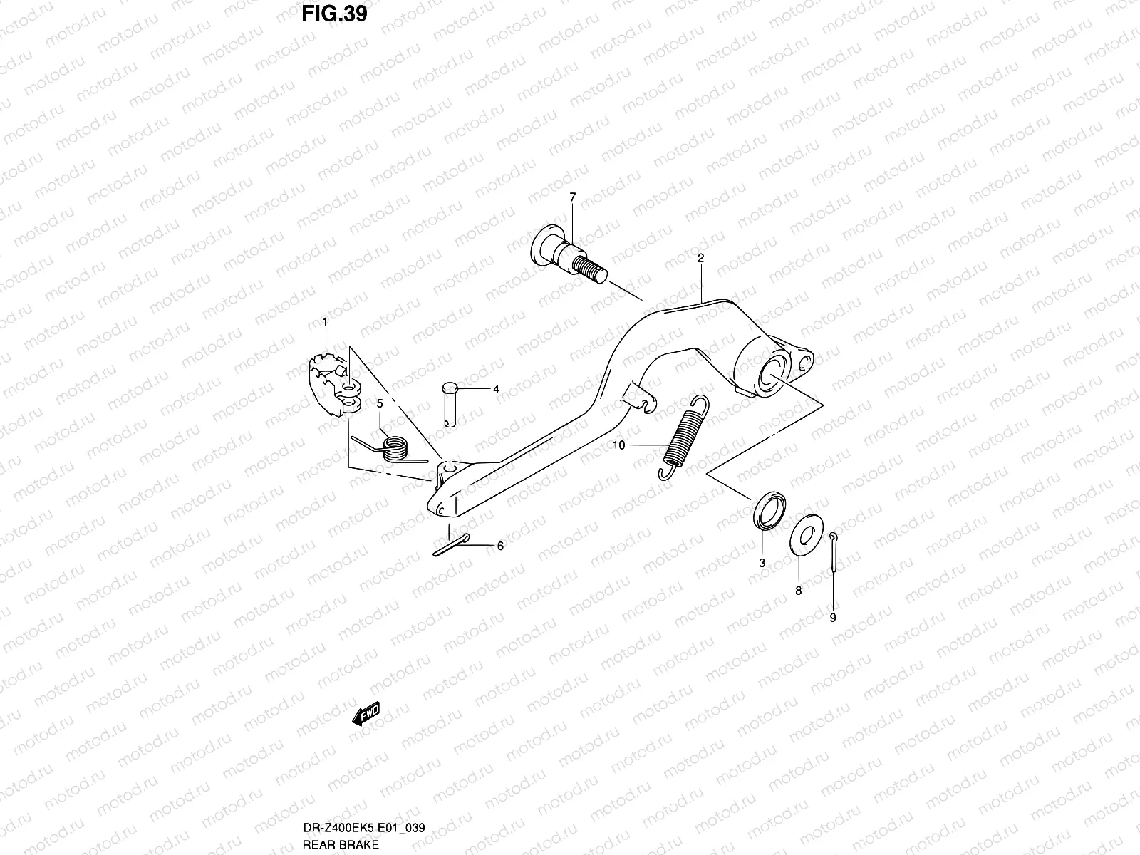39 - REAR BRAKE (WITH OUT E24)