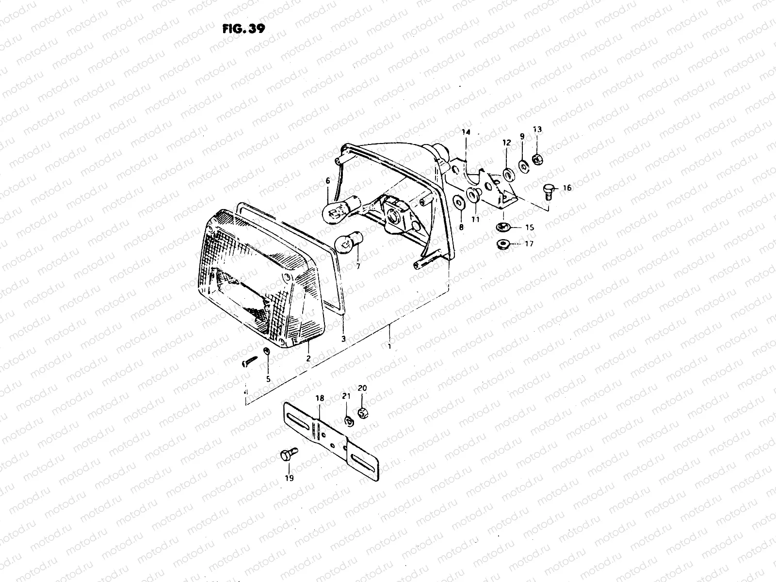 39 - REAR COMBINATION LAMP (E02, E04, E15, E21)