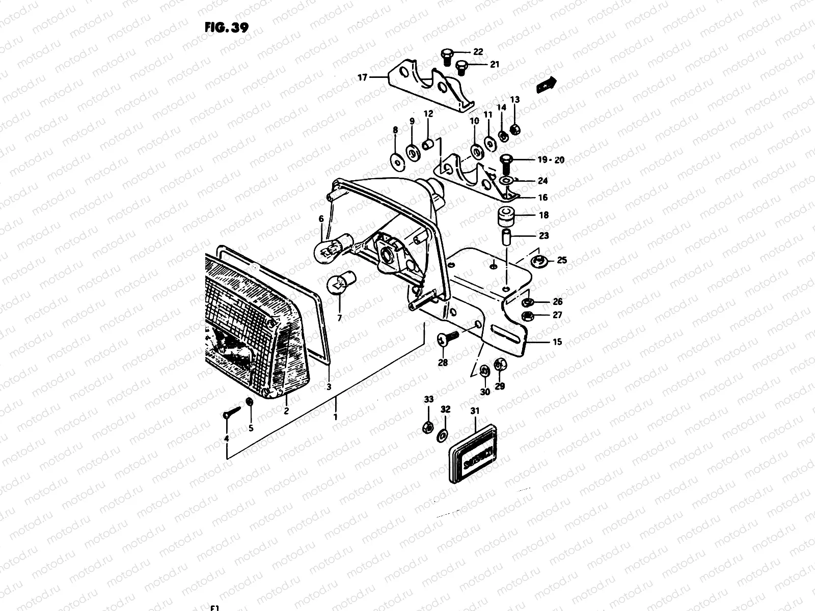 39 - REAR COMBINATION LAMP (E34)