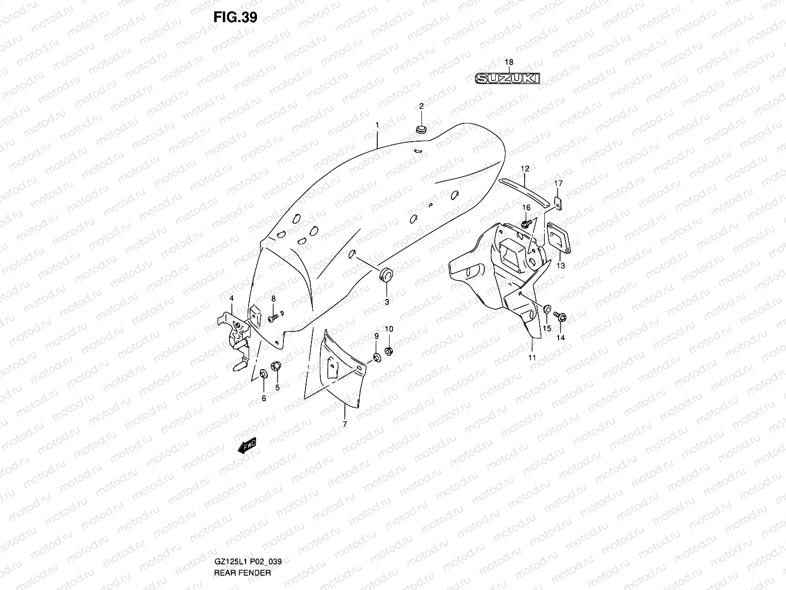 39 - REAR FENDER