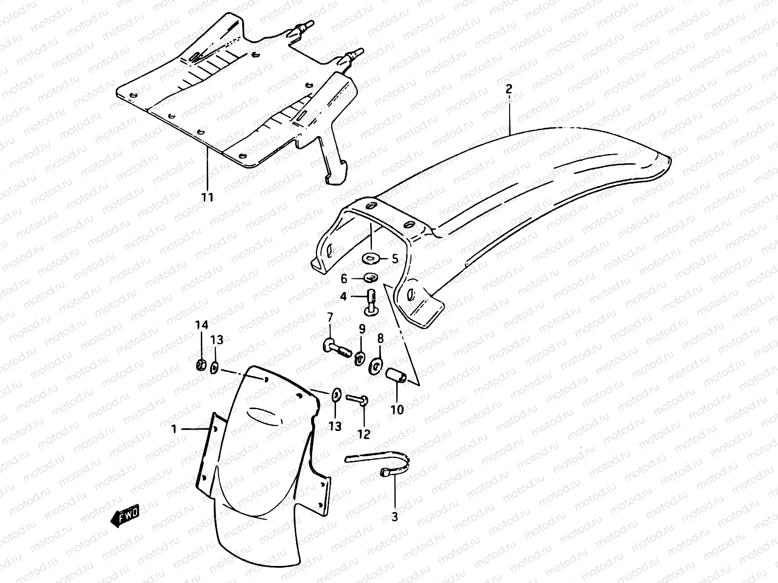 39 - REAR FENDER (MODEL D)