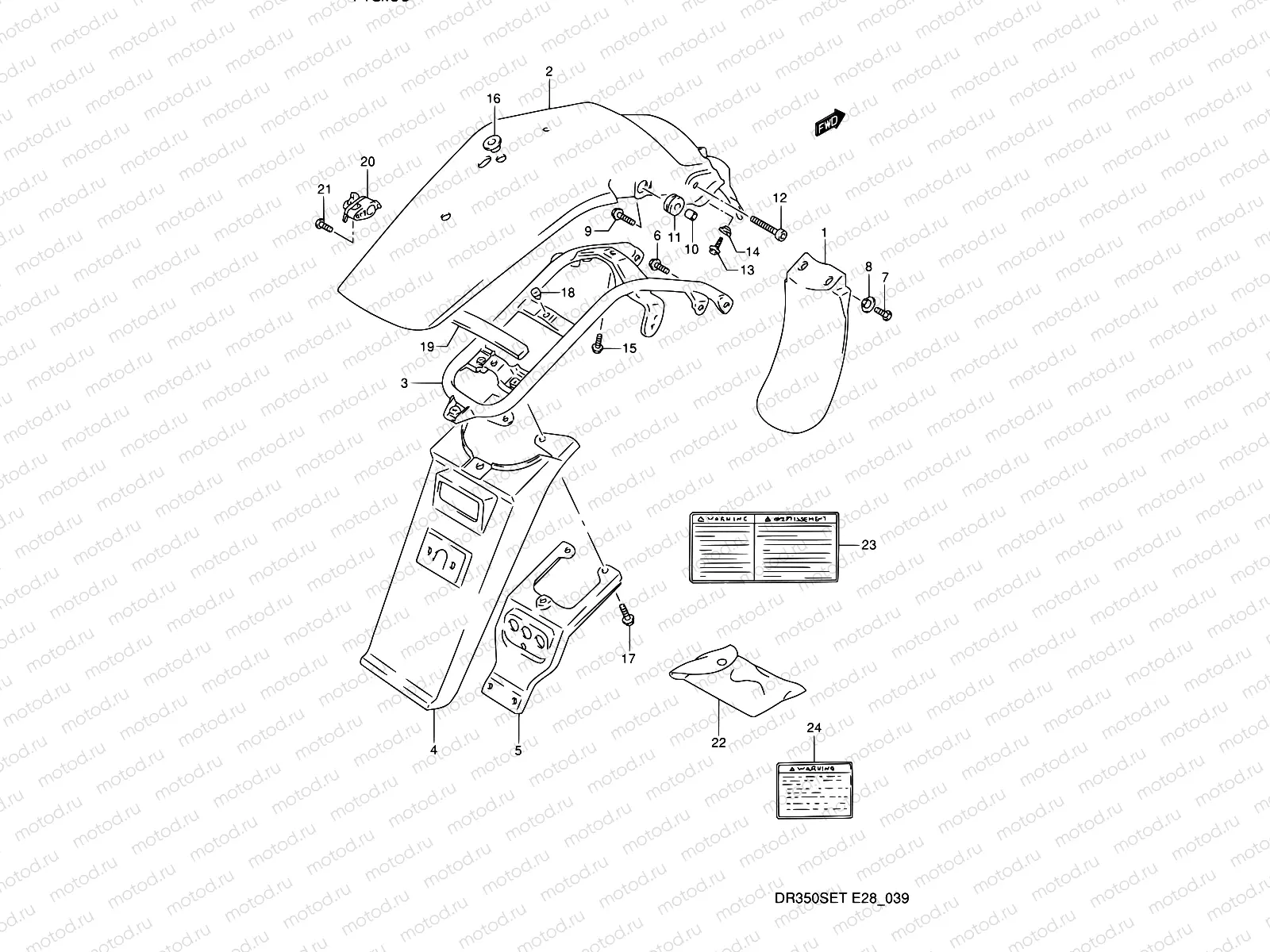 39 - REAR FENDER (MODEL L/M/N/P)