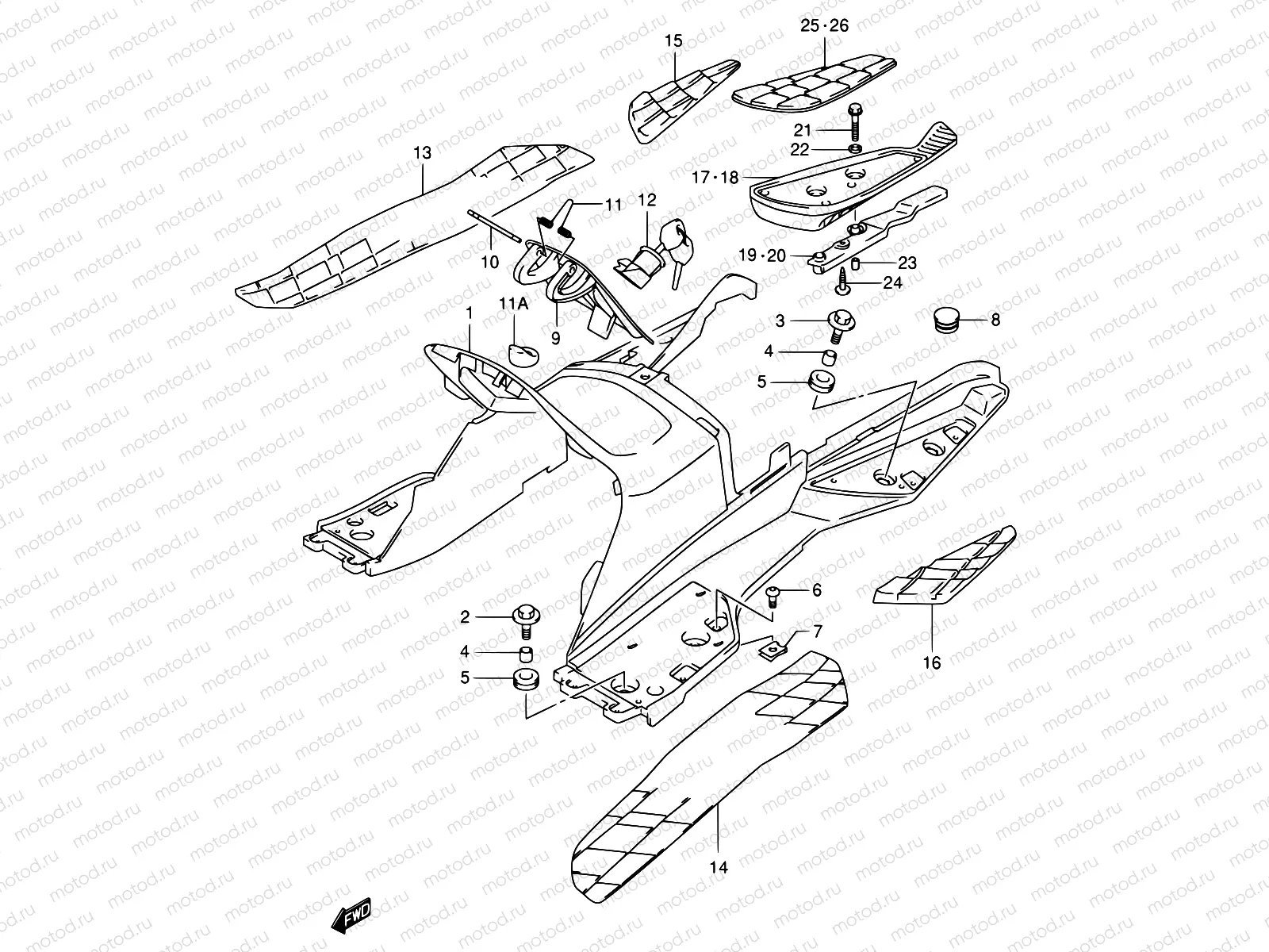 39 - REAR LEG SHIELD (MODEL X)