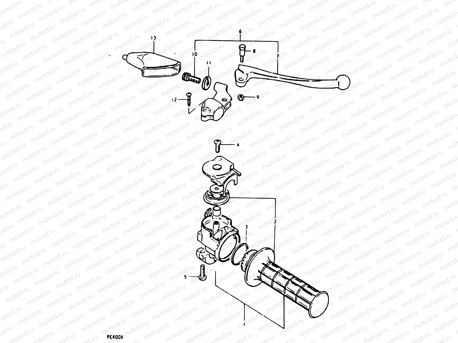 39 - RH HANDLE GRIP (PE400T)