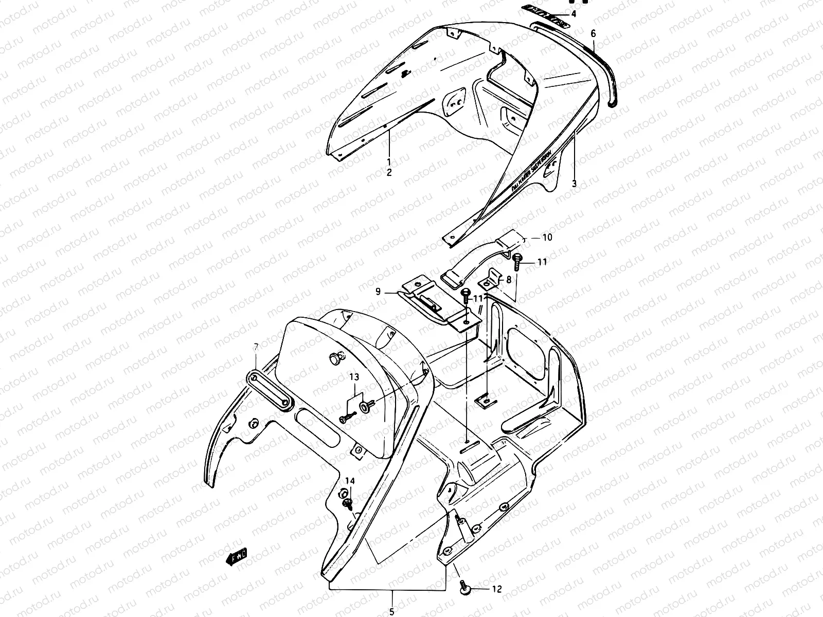 39 - SEAT TAIL COVER (GSX750EFF)