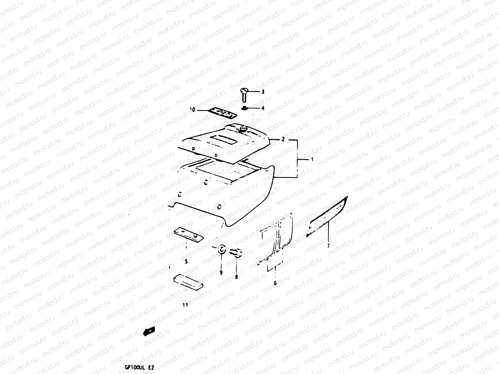 39 - SEAT TAIL COVER (MODEL D/L E02)