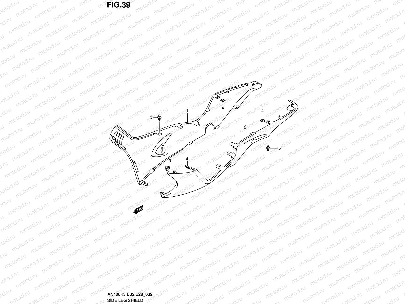39 - SIDE LEG SHIELD (MODEL K3)