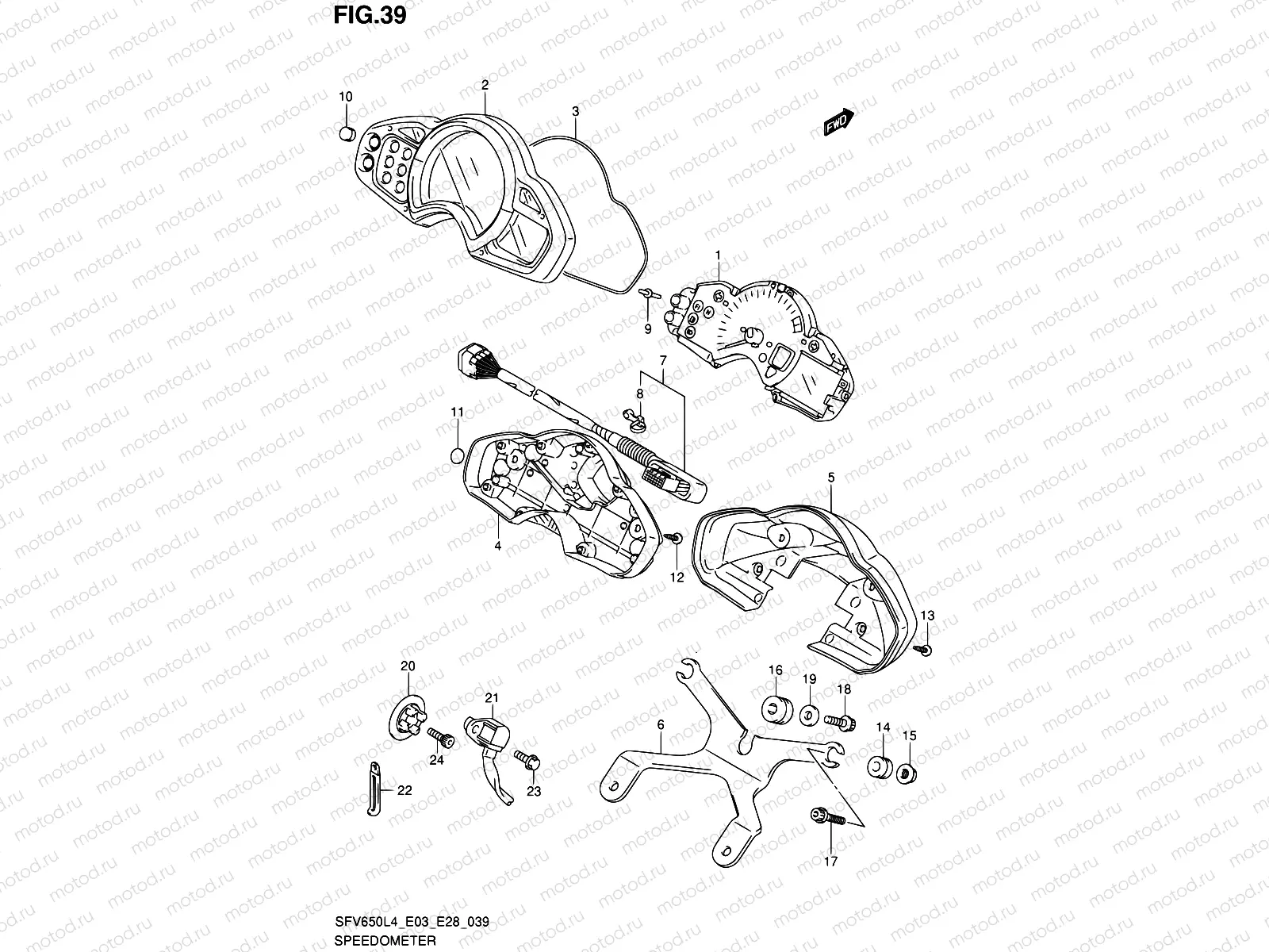 39 - SPEEDOMETER (SFV650L4 E03)