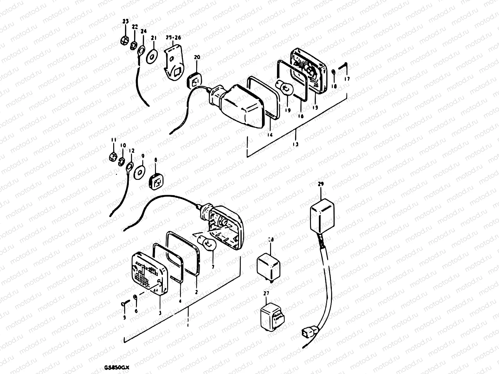 39 - TURN SIGNAL LAMP (MODEL X : E22, E25)