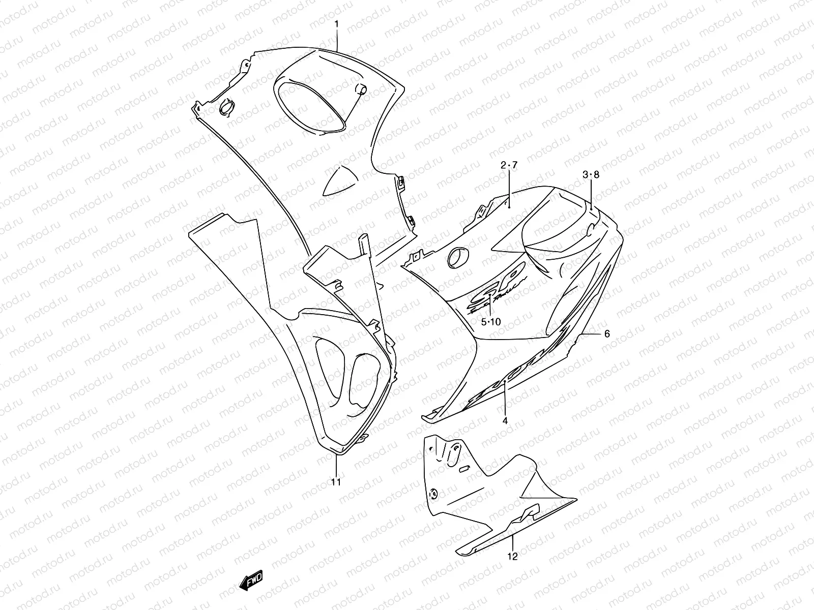 39 - UNDER COWLING BODY (FOR F9H,F9J)