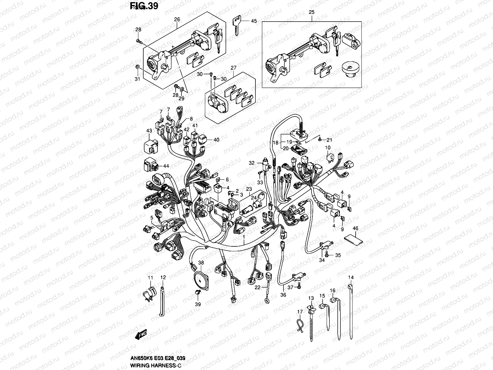 39 - WIRING HARNESS (AN650AK6/AK7/AK8)